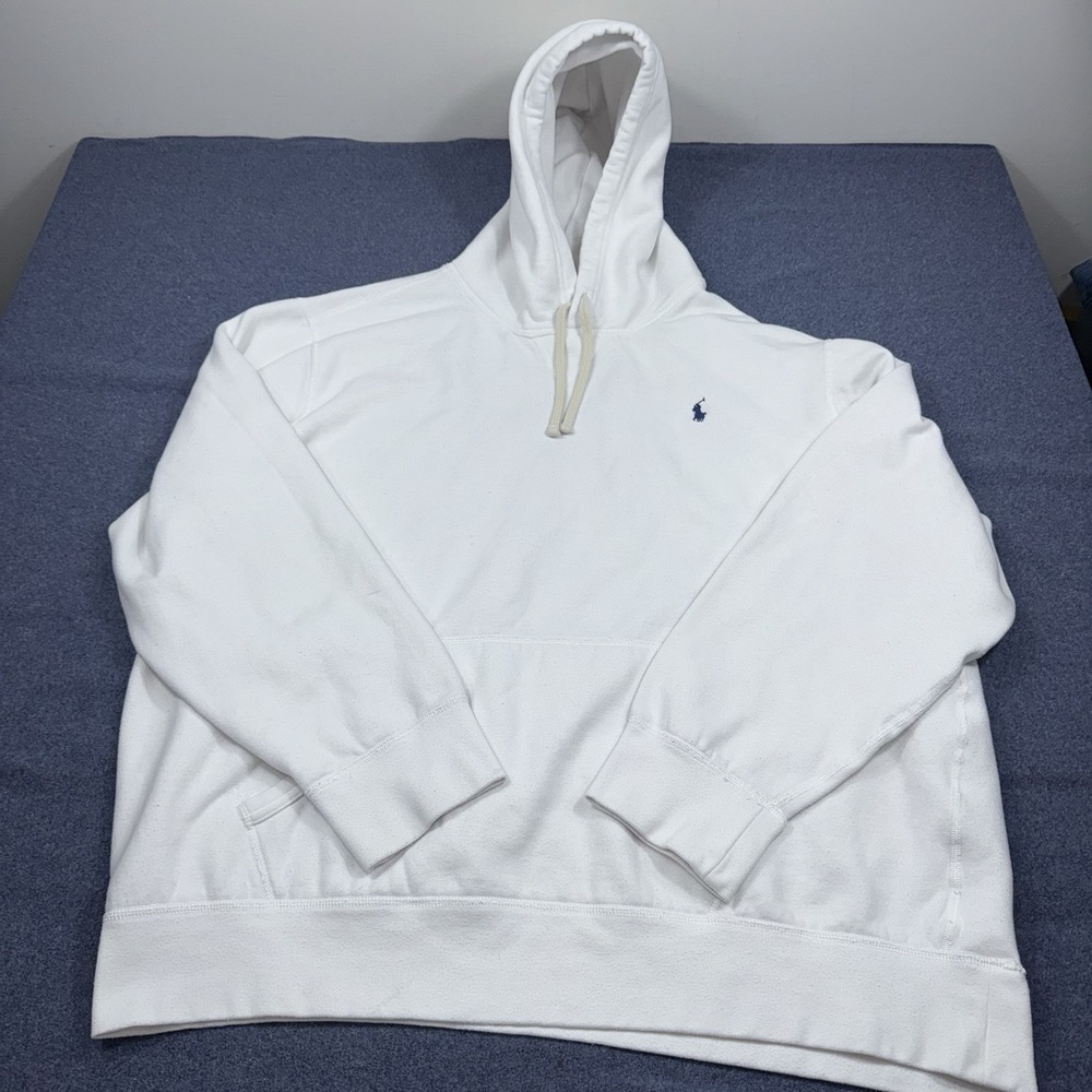 Polo Ralph Lauren Hoodie Mens XXL 2XL White Sweatshirt Pony Logo